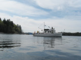 Forty-foot cruiser left as we slid by.
