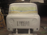 Cab covered in high build primer