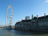 London - View of our hotel and London Eye