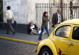 In front of a church, Arequipa.