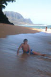 Lounging on the beach