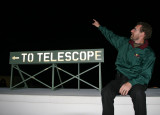 Well lit telescope sign