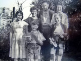 Gillian, Mum, Dad, Marianne with Me and my brother James in front, we loved our model boats