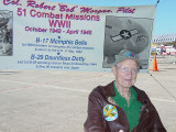 WWII Pilot Col. Bob Morgan setting under B-17 , Charlotte Co. AirShow 2004. Bob Passed away shortly after this Show.
