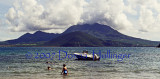 Nevis Island with Clouds