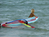young windsurfer