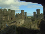 Conwy Castle,interior looking east.