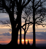 Sunset  from  Olivers  Castle  hillfort. / 1