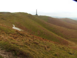 The Cherhill  White  Horse and Monument.