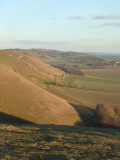 Looking  east  from  Knap  Hill, to  Martinsell  Hill  and  the  Giants  Grave.