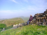Me ,sitting  on  the  Wall, admiring  the  view.