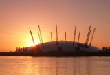 The O2 in the sunrise.