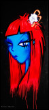 Blue and red graf girl