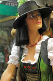 Traditional Austrian Clothes in a Shop Window At Night