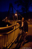 Nighttime on the bridge at Alton Baker