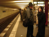 in the U-bahn (underground tram)