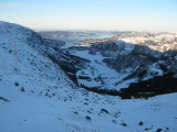 Jordalskaret - unfortunately not enough snow to ski this way - I must continue to Vardegga - Vikinghytten