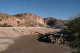 Looking down First Water Canyon at the marina in its new location