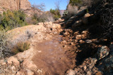 Water running on the High Trail after a rain