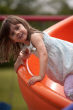 Seeing lots of bigger kids there gives little kids ideas about what they could do on the slide...hot dogger!