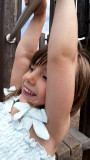Watch me, Papa!! I can hang from the monkeybars!