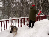 Its time to relieve the deck of some snow weight.