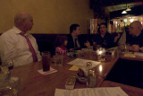 Last hours of the day we meet at Darbys downtown. Nice to have some quiet time to sit down together after a long, sad day!