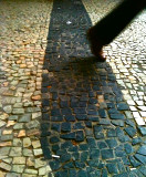 while strolling