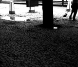 while strolling