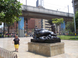 Botero sculptures in Parque Berrio, Medellin