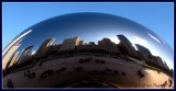 Close-up of Cloud Gate the Bean