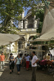 in front of the mosque