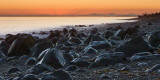 sunrise and boulders