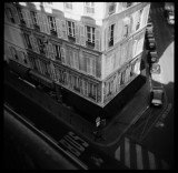 street corner from 5th floor terrace in Paris