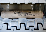 Powder charge: 24.5 lbs.; muzzle velocity: 3150 feet per second