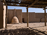 Looking around large courtyard -- bakery with horno-style oven