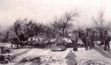 The crumpled fuselage of the 109