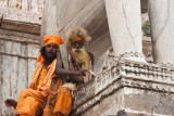 Sadus in front of the Jagdish Temple