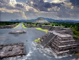 Sun Pyramid and Valley of the Death from Pyramid of Moon, Teotihuacan