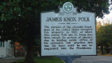 Sign indicating that the James Polk house belonged to his parents.  It was built by his father, Samuel, around 1816.
