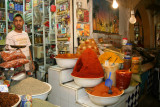Further down in the Meknès souk was the spice vendor. He yelled at me for taking this picture!