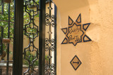 Close-up of the door to the Riad Fs.