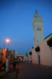 A minaret in Fs seen at dusk.