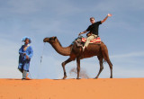 My desert guide and me at Erg Chebbi. I worried because it was Ramadan, so he was not allowed to drink water on the trek!