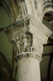 Close-up of a decorative column of the Rectors Palace.  It was the center of government in the old Dubrovnik Republic.