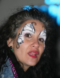 lady with painted face