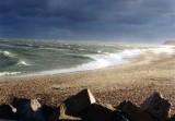 Cedar Beach Looking East during Storm Front