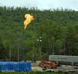 Flaring a well. PGE