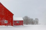 Red Barn In Snow 20091223