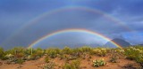 Desert Double Rainbow Panorama 20071211